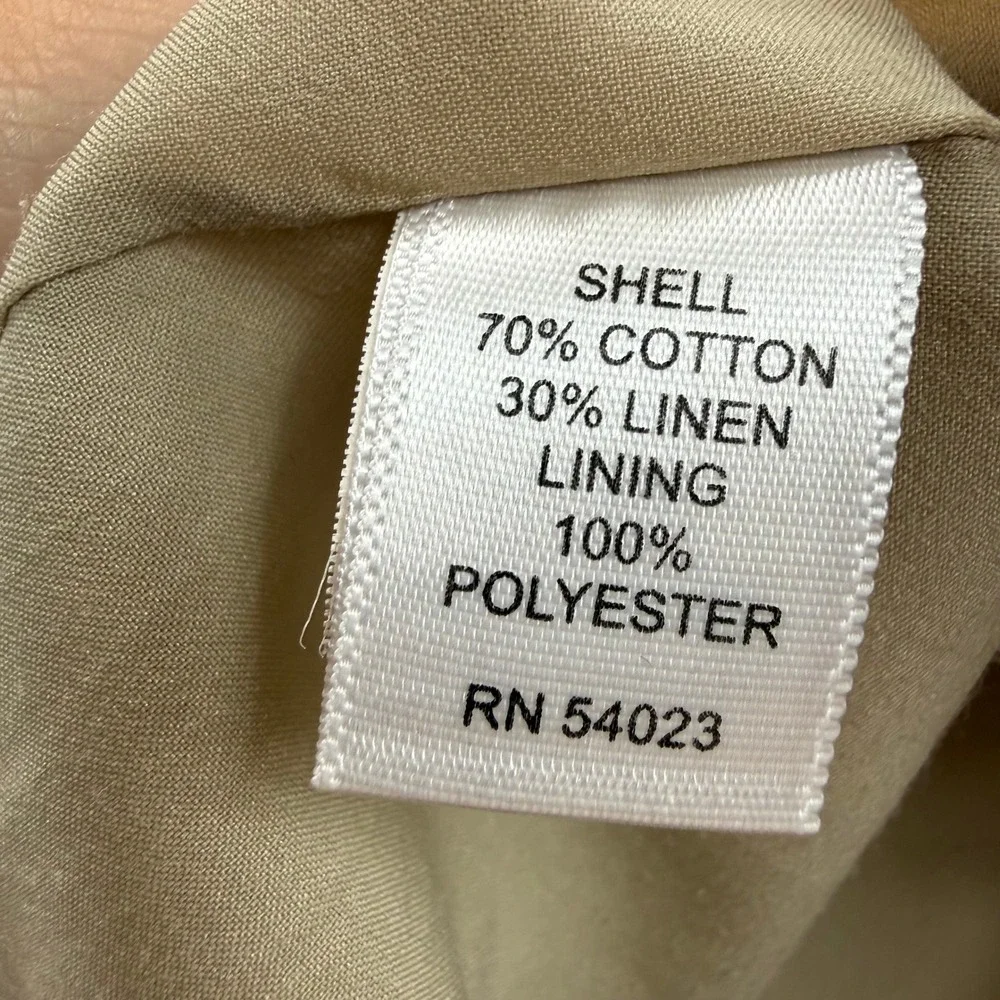 Banana Republic Womens 6 Cotton Linen Blend Skirt Tan Lined Beige Work Office